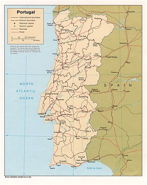 Mapa Político de Portugal Tamaño completo Gifex