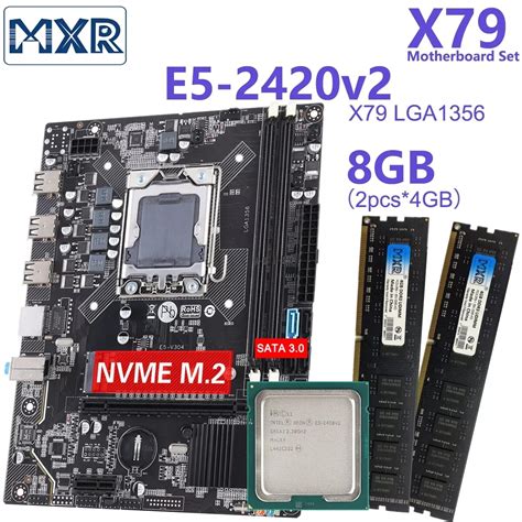 X79 Lga 1356 Motherboard Set Kit Xeon E5 2420 V2 Memória Ram 8gb Ddr3 1333mhz Ecc Reg Pc3