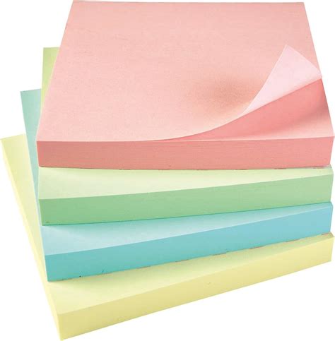 Q Connect Repositionable Quick Note 76 X 76 Mm Pastel Rainbow Kf10509