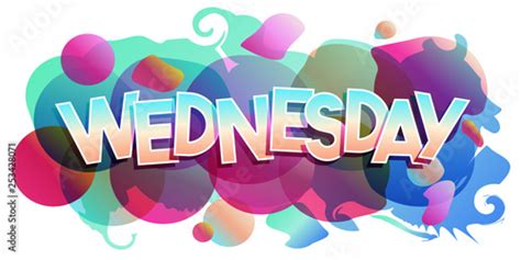 Wednesday Word Vector Colorful Banner Stock Vector Adobe Stock