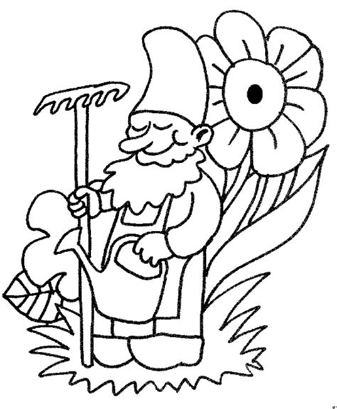 Gnome Coloring Pages - Coloring Home