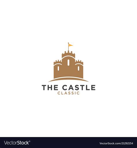Castle Logo Design Template Royalty Free Vector Image