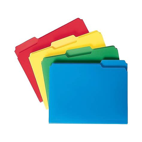 Staples File Folders 3 Tab Letter Size Assorted 24pack 10741 439328