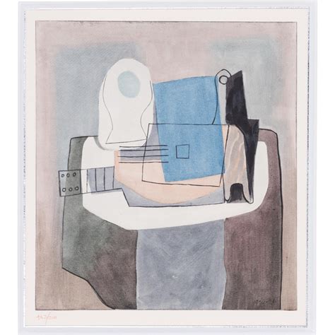 Still life with Guitar, Pablo Picasso | Hand Colored Pochoir from renssen-art-gallery on RubyLUX