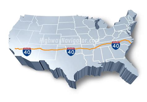 Map Of Us Interstate 40 Map