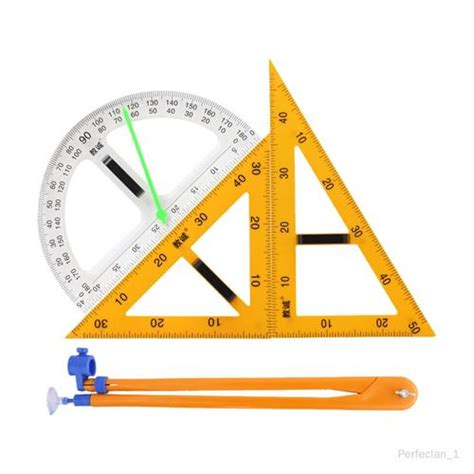 4 Pièces Grandes Règles De Géométrie Mathématique Grand Nombre Règle