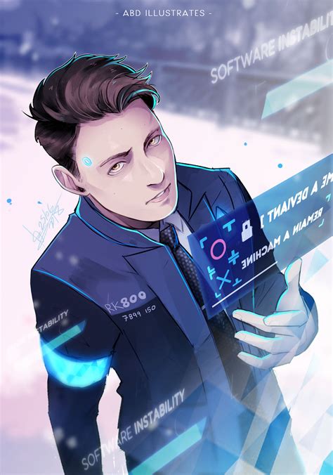 Detroit Become Human Connor Speedpaint By Abd Illustrates On