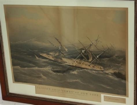 Currier And Ives Colored Lithograph By Of The Clipper 1855 Mutualart