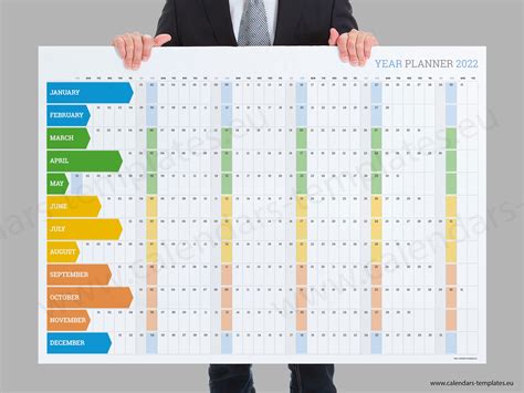 2022 wall planner printable yearly wall planner calendar etsy