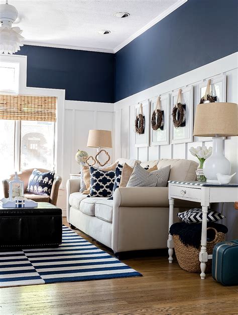 navy blue decorations  living room home design ideas  small spaces