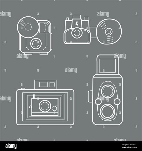 Vintage Cameras Stock Vector Images Alamy