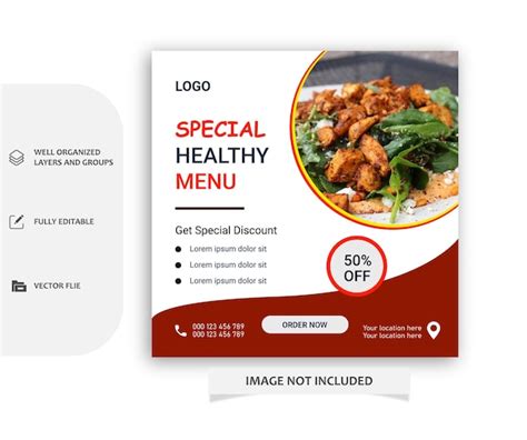 Premium Vector Food Social Media Promotion And Instagram Banner Post