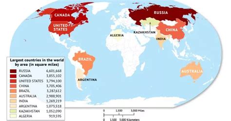 The World S Largest Countries By Area