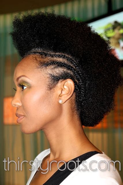Afro Braided Mohawk Hairstyle Black