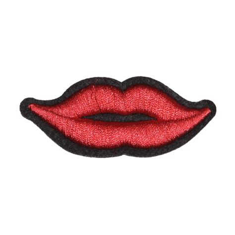 3d Red Lips Embroidery Patch For Shirts Cstown