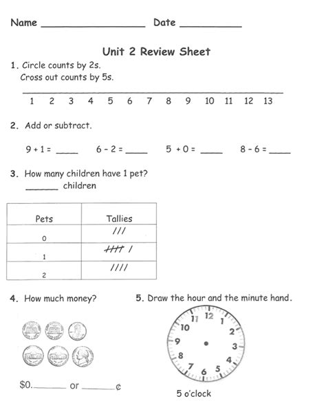 1st Grade Flag Math Practice Test