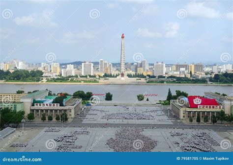 View Of The Downtown Pyongyang Capital The North Korea Editorial Image