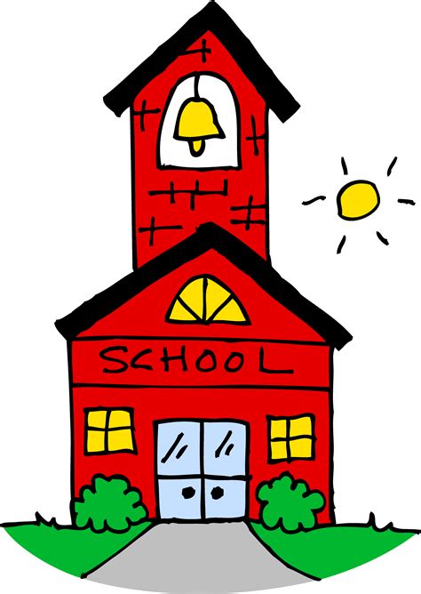 Cute School House Clipart Free Clip Art