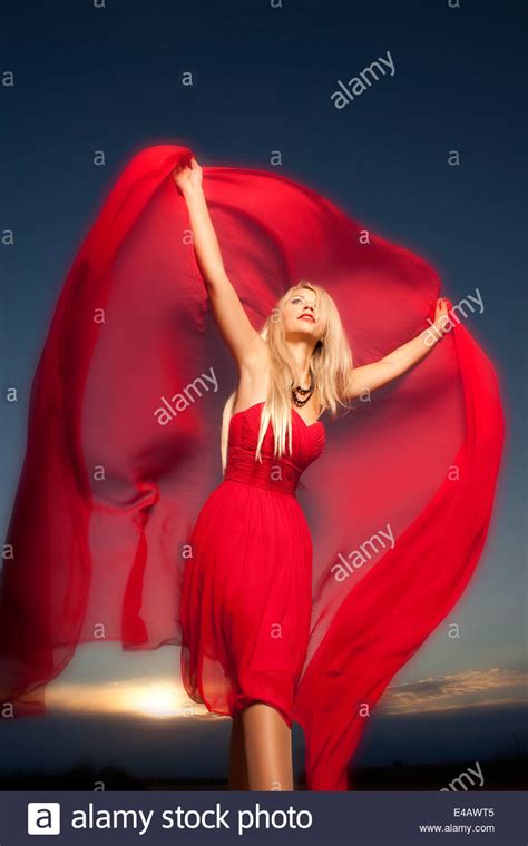 Beautiful Woman Dancing In Sunlight Stock Photo Alamy