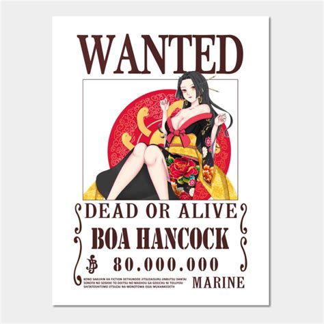 Boa Hancock One Piece Wanted By Teedream In 2023 One Piece Manga One Piece Anime Poster