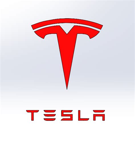 Tesla Logo 3d Cad Model Library Grabcad