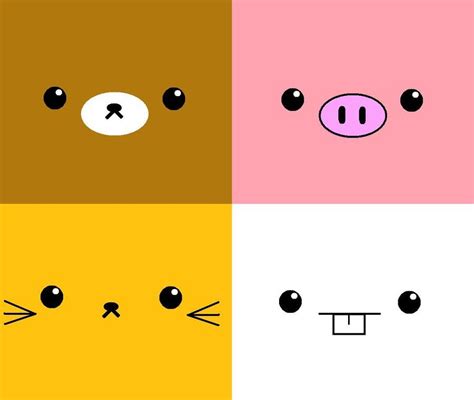 Kawaii Animal Faces D By ~yuyisushi On Deviantart Kawaii Doodles