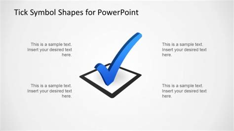 2d And 3d Check Mark Shapes For Powerpoint Presentations