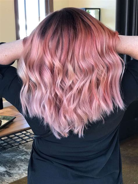 Splendid Rose Gold Colors With Purple Huse Color Hair Gallery