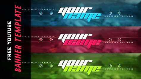 Placeit's youtube banner maker allows you to design in just a few clicks amazing youtube channel youtube banner ready for you 24/7. New Youtube Banner Template 2015 | Custom Colors! (PSD ...