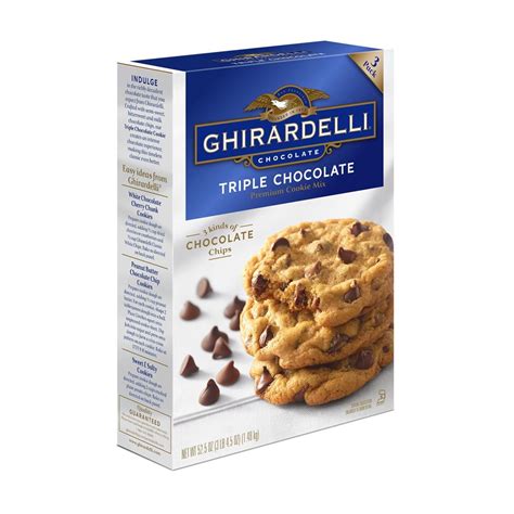 Ghirardelli Triple Chocolate Chip Cookie Mix 175 Oz 3 Pk Walmart