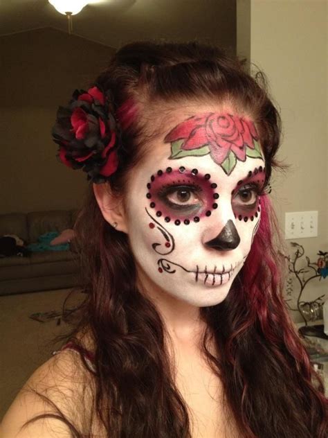 dia de los muertos makeup idea halloween makeup sugar skull sugar skull halloween skull makeup