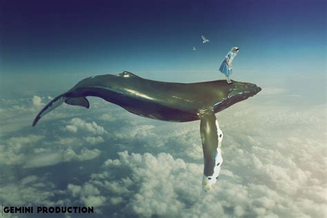 Whale Above The Sky By Anupamyakuza Whale Photo Manipulation Art