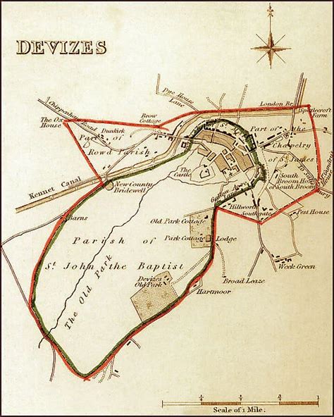 1832 Victorian Map Of Devizes Available As Framed Prints Photos Wall