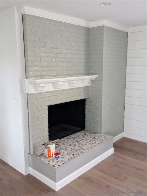 Painted Brick Fireplace Makeover Fireplace Guide By Chris