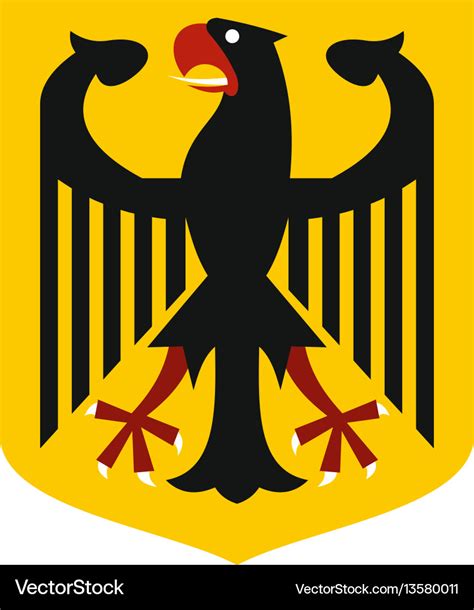 Coat Arms Germany Icon Flat Style Royalty Free Vector Image