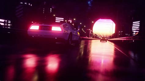 Outrun Delorean On Highway Live Wallpaper 1920 X 1080 Hd Wallpapers