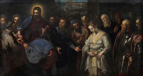 Christ And The Adulteress By Jacopo Tintoretto Artvee