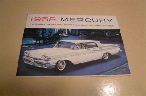 Buy 1958 Mercury Sales Brochure Vintage Foldout Style In Quakertown