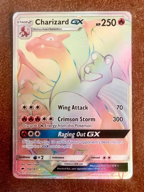 9588 Rainbow Rare Charizard Pokemon Card Homepedia