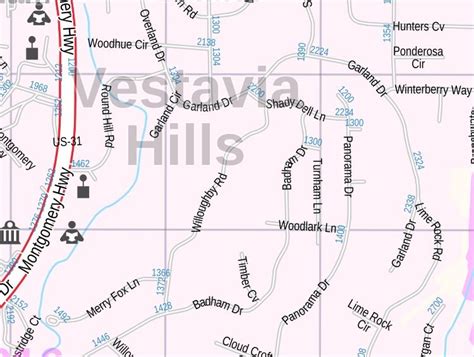 Vestavia Hills Map Alabama