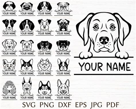 Dog Head Svg Files With Your Name