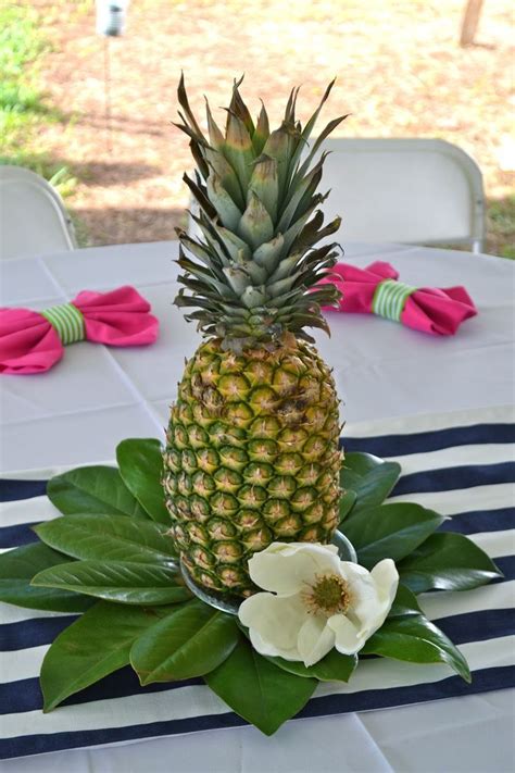 Related Image Pineapple Centerpiece Pineapple Wedding Tropical Centerpieces