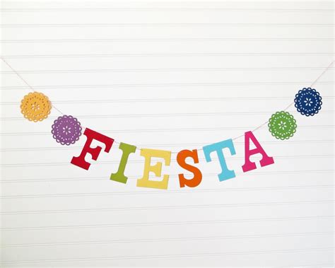 Fiesta Banner 5 Inch Letters Fiesta Party By Freshlemonblossoms
