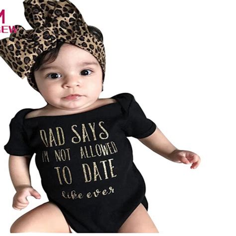 2019 Cute Baby Girls Clothes Set Newborn Infant Letter