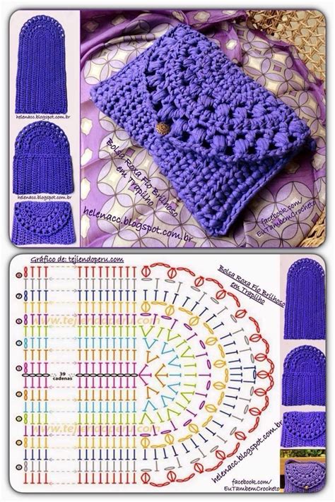 Gráficos Bolsinha De Crochet Carteira De Crochê Tricô E Crochê
