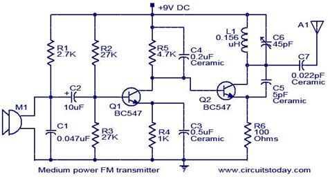 Medium Power Fm Transmitter Circuit ~ Electronics Solution
