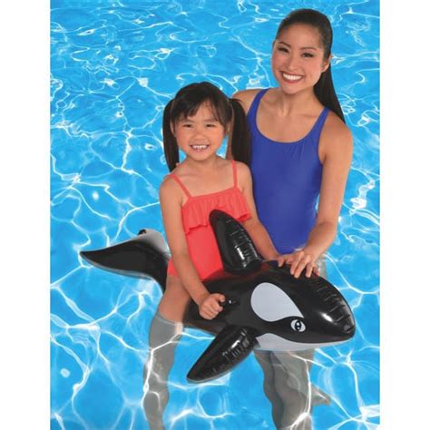 Whale Inflatable Ride On Pool Toy 495in 1ct Litin Party Value