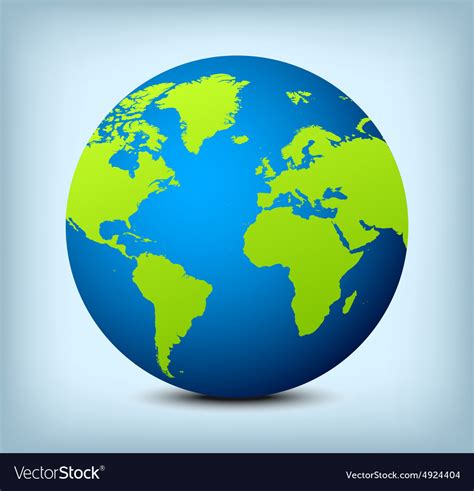 Blue And Green Globe Icon Royalty Free Vector Image