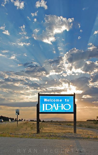 Welcome To Idaho Idaho State Line Welcome To Idaho Sign Flickr