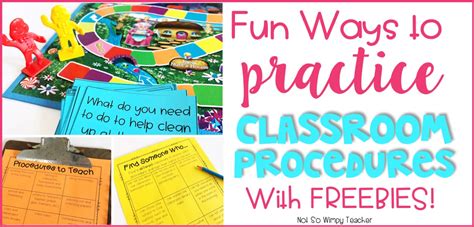 Fun Ways To Practice Classroom Procedures Not So Wimpy Teacher